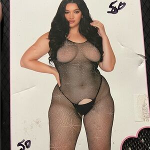 Black Fishnet Bodysuit